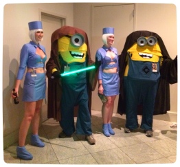 Jedi Minions and the stewardesses from the Fifth Element